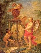 Natoire, Charles Joseph Cupid Sharpening his Arrow painting